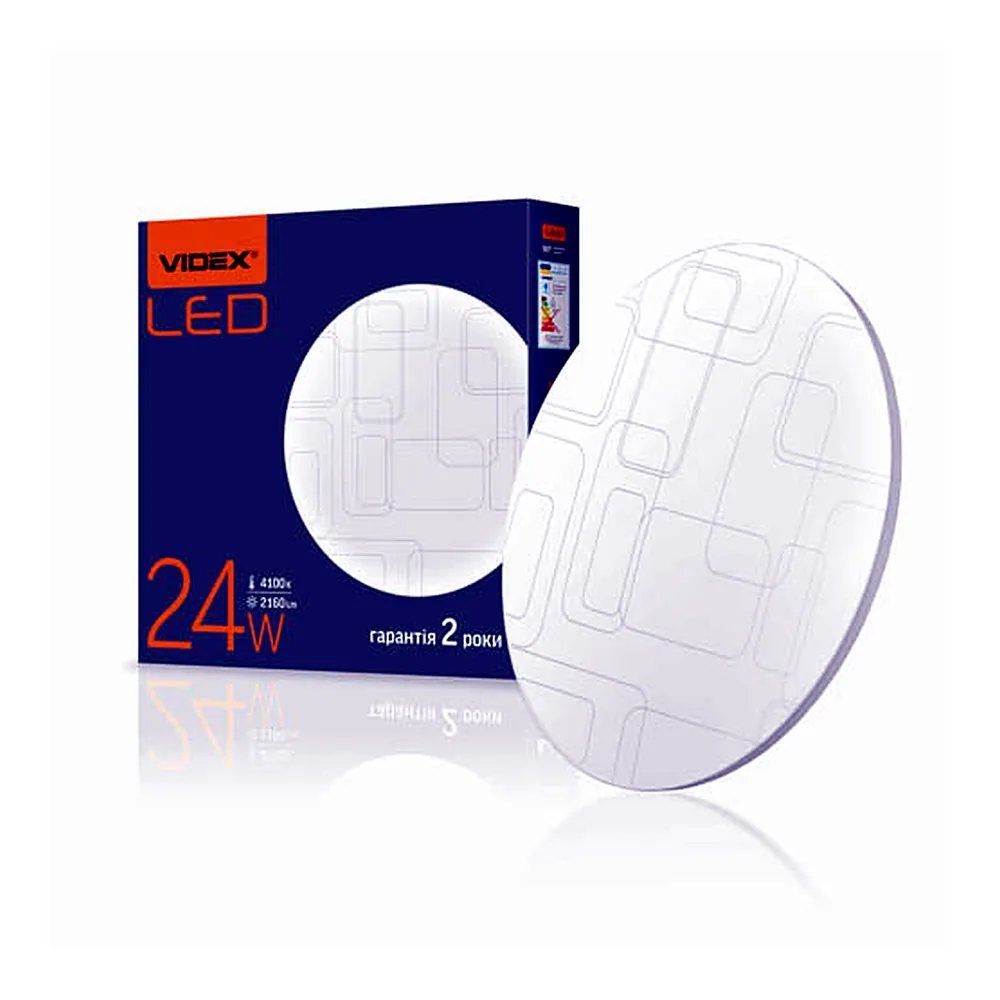 LED світильник настінно-стельовий VIDEX 24W 4100K Прямокутники, VL-CLR-244R