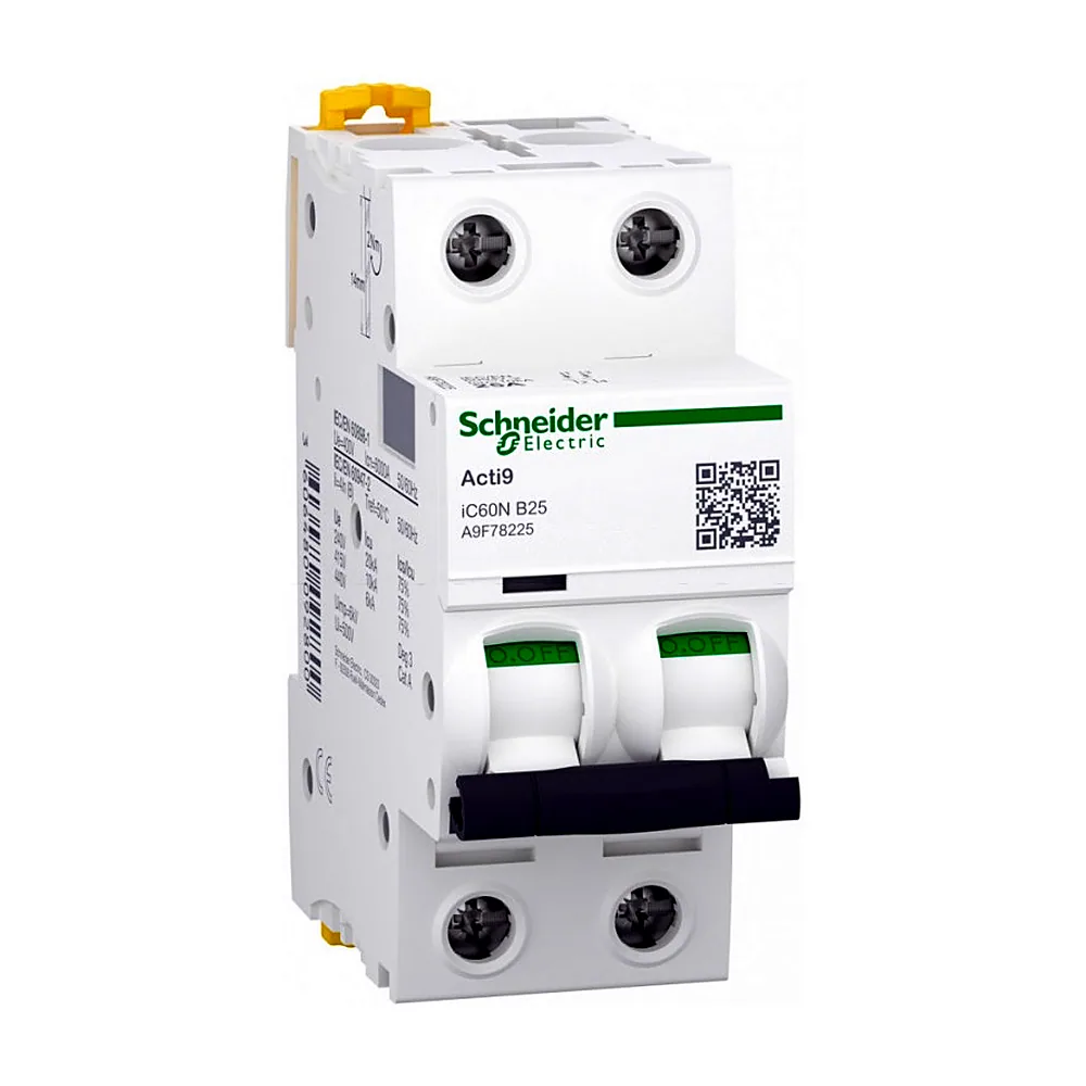 Автоматичний вимикач iC60N 2P 25A B, Schneider Electric