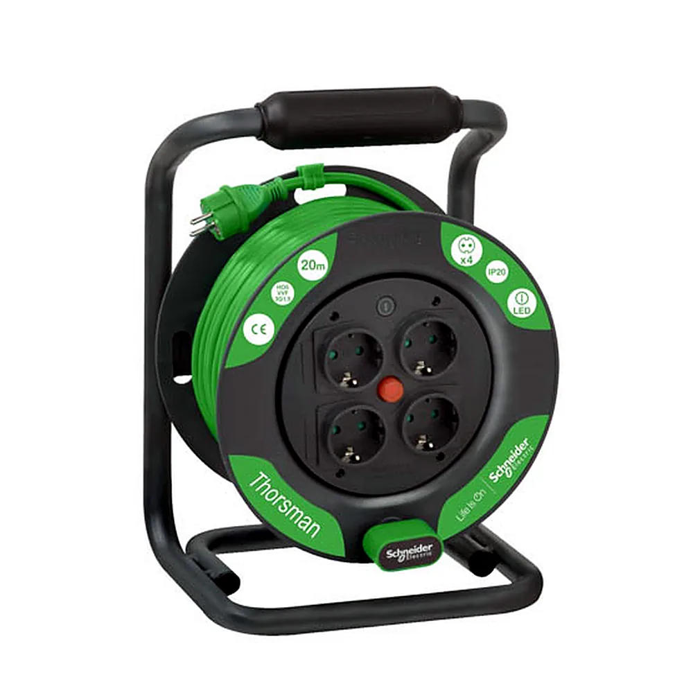 Подовжувач на котушці 20м 3x1,5 мм IP20, Schneider Electric