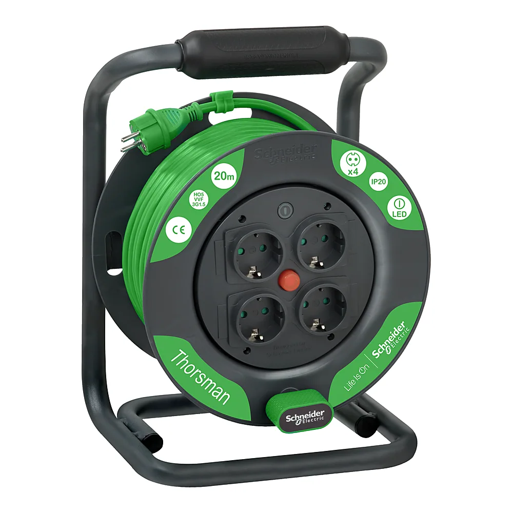 Подовжувач на котушці 20 м 3х1,5 мм IP20 Schneider Electric IMT33140