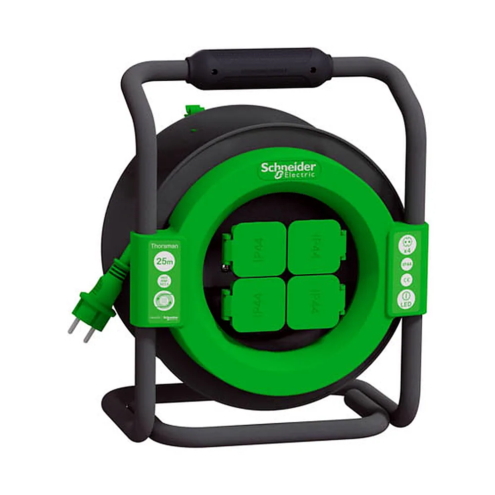 Подовжувач на котушці 25м 3x1,5 мм IP44, Schneider Electric