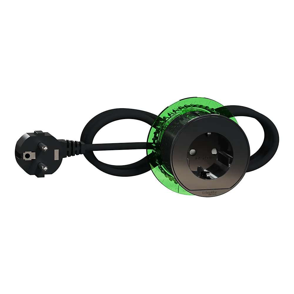 Блок 1 розетка з заземленням Unica System+ антрацит Schneider Electric INS44001