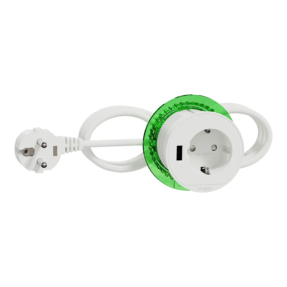 Блок 1 розетка з заземленням + 1xUSB Unica System+ білий Schneider Electric INS44004