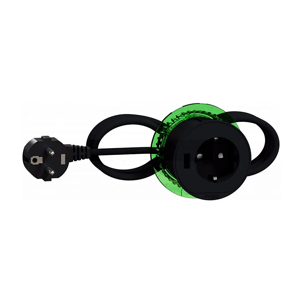 Блок 1xрозетка з з/к + 1xUSB Unica System+ антрацит, Schneider Electric