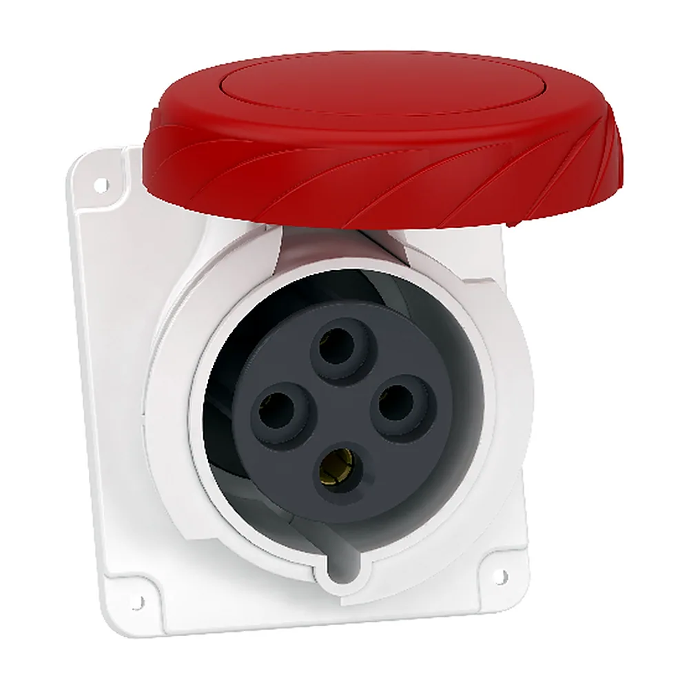 Кабельна розетка стаціонарна прихованої проводки 32А 3P+E IP67 380В PratiKa, Schneider Electric