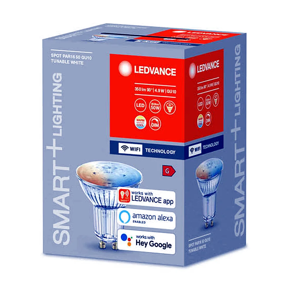 Лампа світлодіодна SMART WIFI PAR16 5W 350Lm 230V RGBW2700-6500K FR GU10 4x1 LEDV