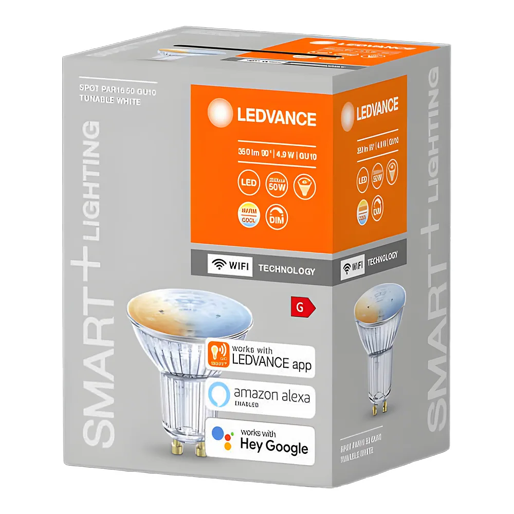 Світлодіодна лампа SMART WIFI PAR16 5 Вт 350 лм 230 В RGBW2700-6500 K FR GU10 4х1 LEDV OSRAM
