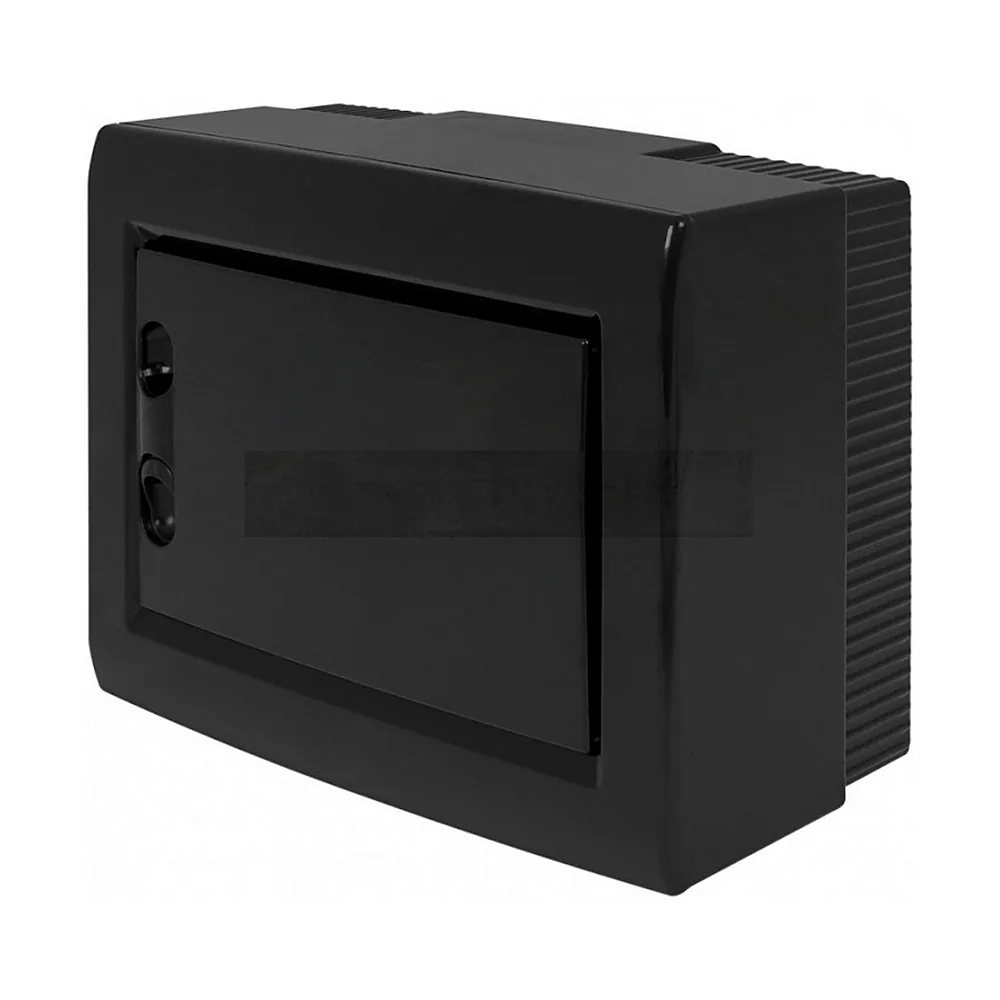 Корпус пластиковий на 8 модулів e.plbox.pro.n.08b.black навісний, чорний з непрозорими дверцятами IP40, E.NEXT