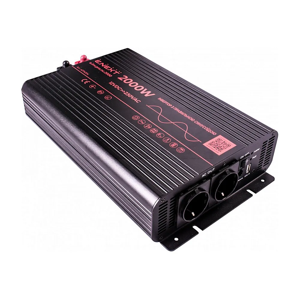 Інвертор e.inv.pro.nc.2000 12/220В 2000Вт, чистий синус, E.NEXT