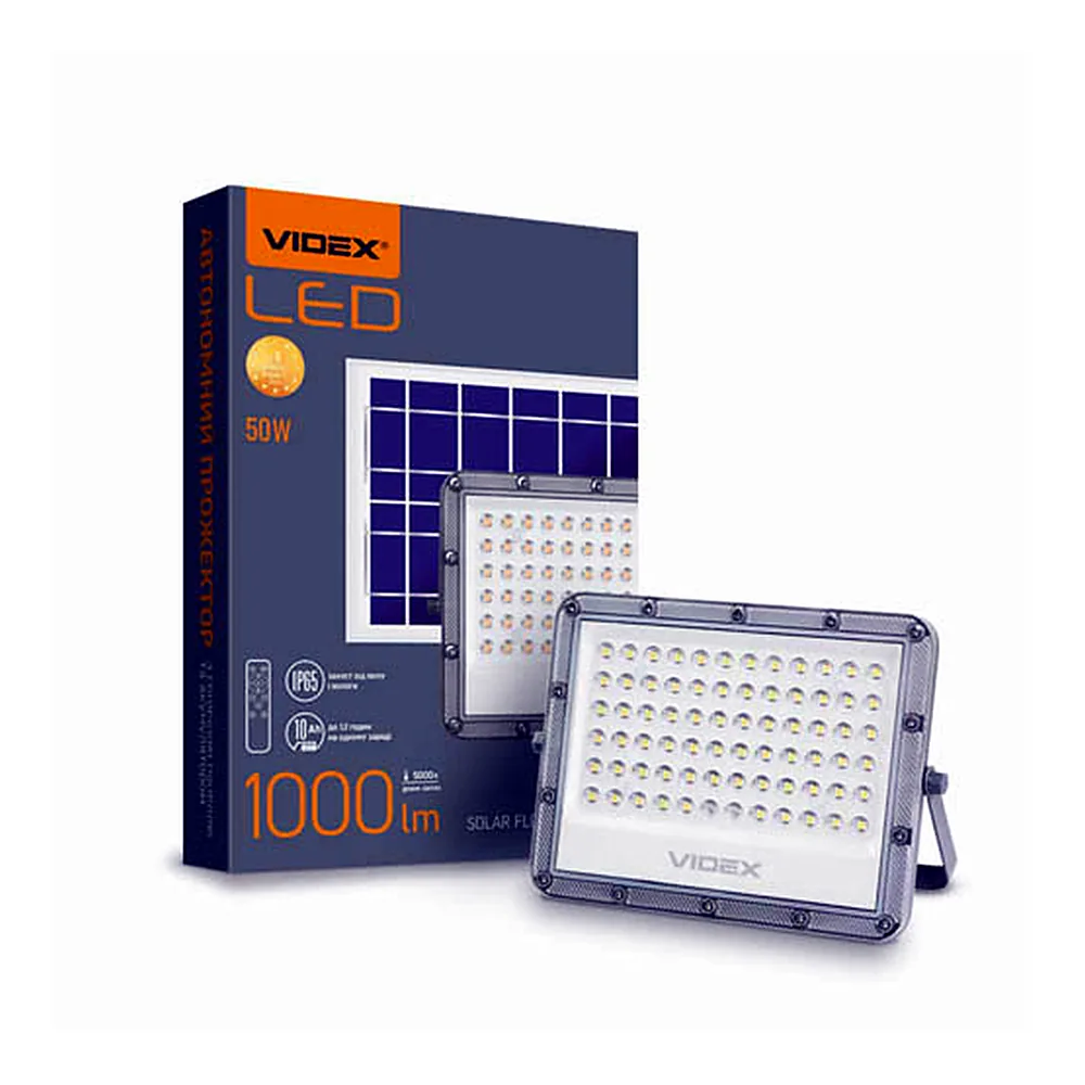 LED прожектор автономний VIDEX 1000LM 5000K 3.2V