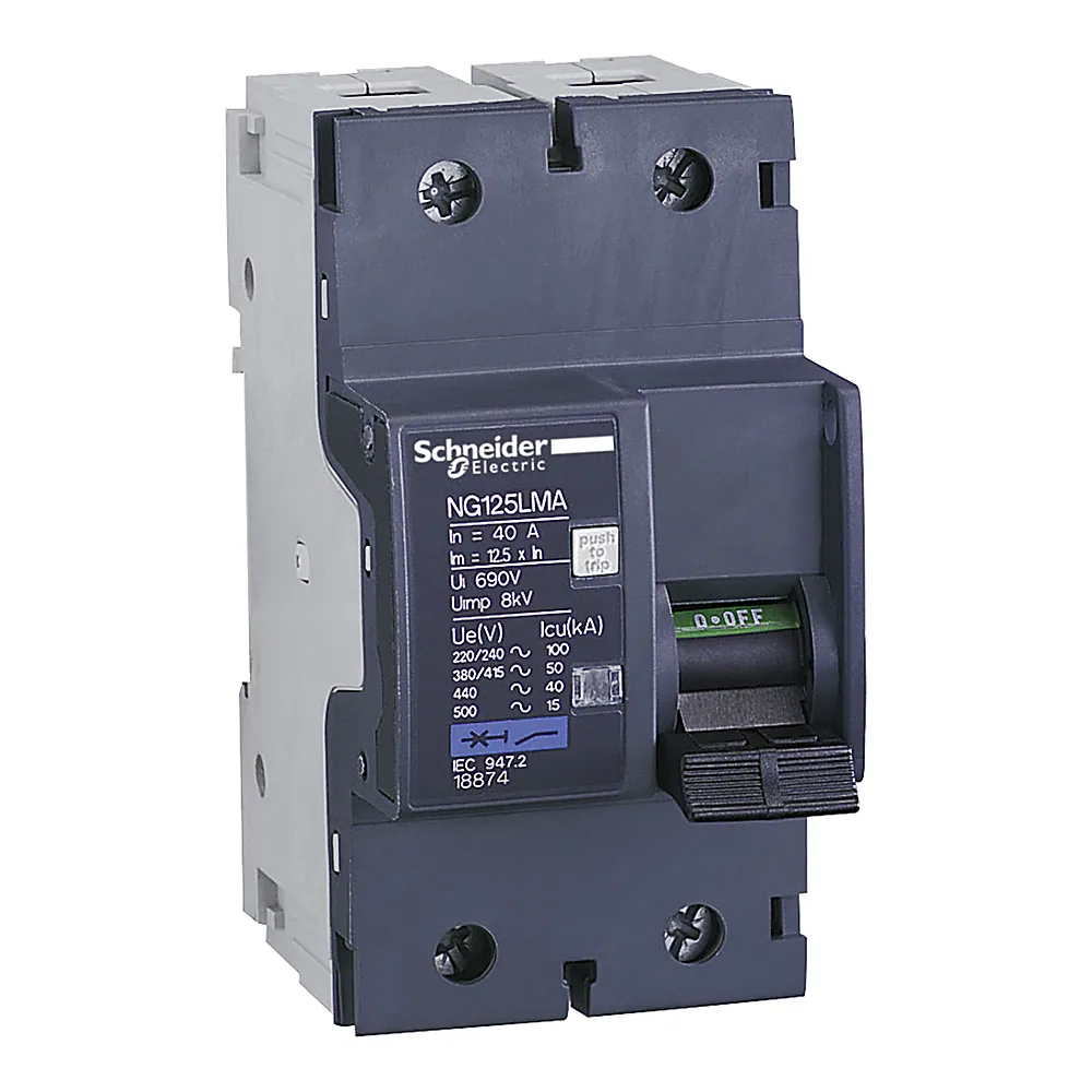Автоматичний вимикач NG125L 2P 10 А MA Schneider Electric 18870