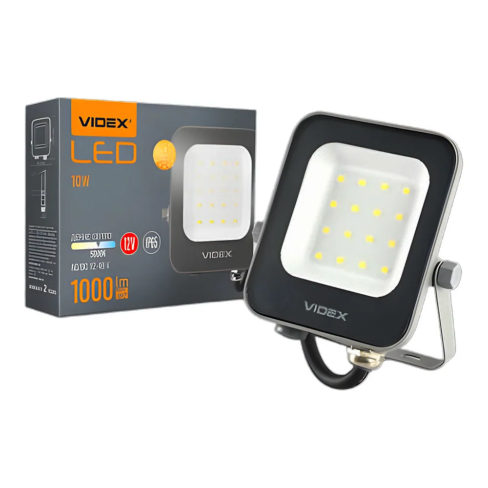Світлодіодний прожектор F3e 12-48 В 1000 лм 5000 K чорний Videx VL-F3e-105W-12V