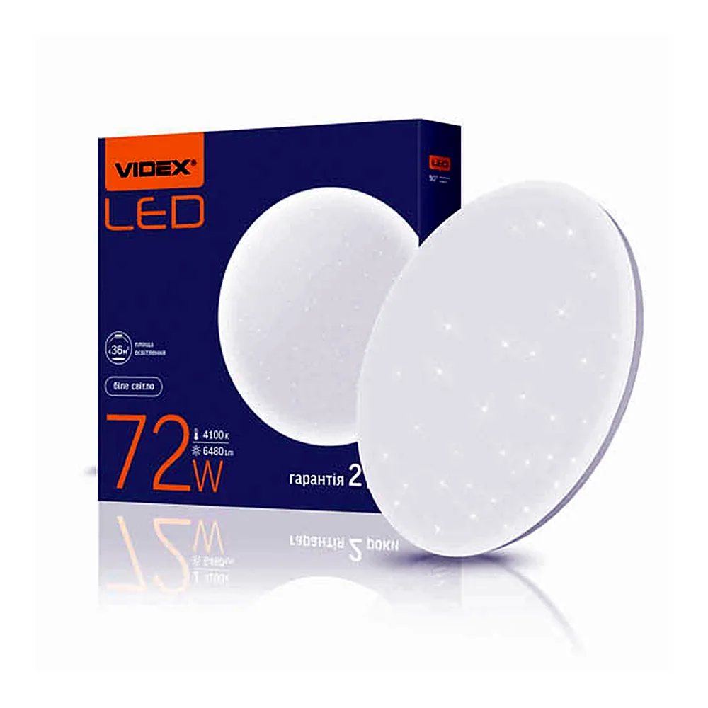 LED світильник настінно-стельовий Круглий VIDEX 72W 4100K Зоряне небо