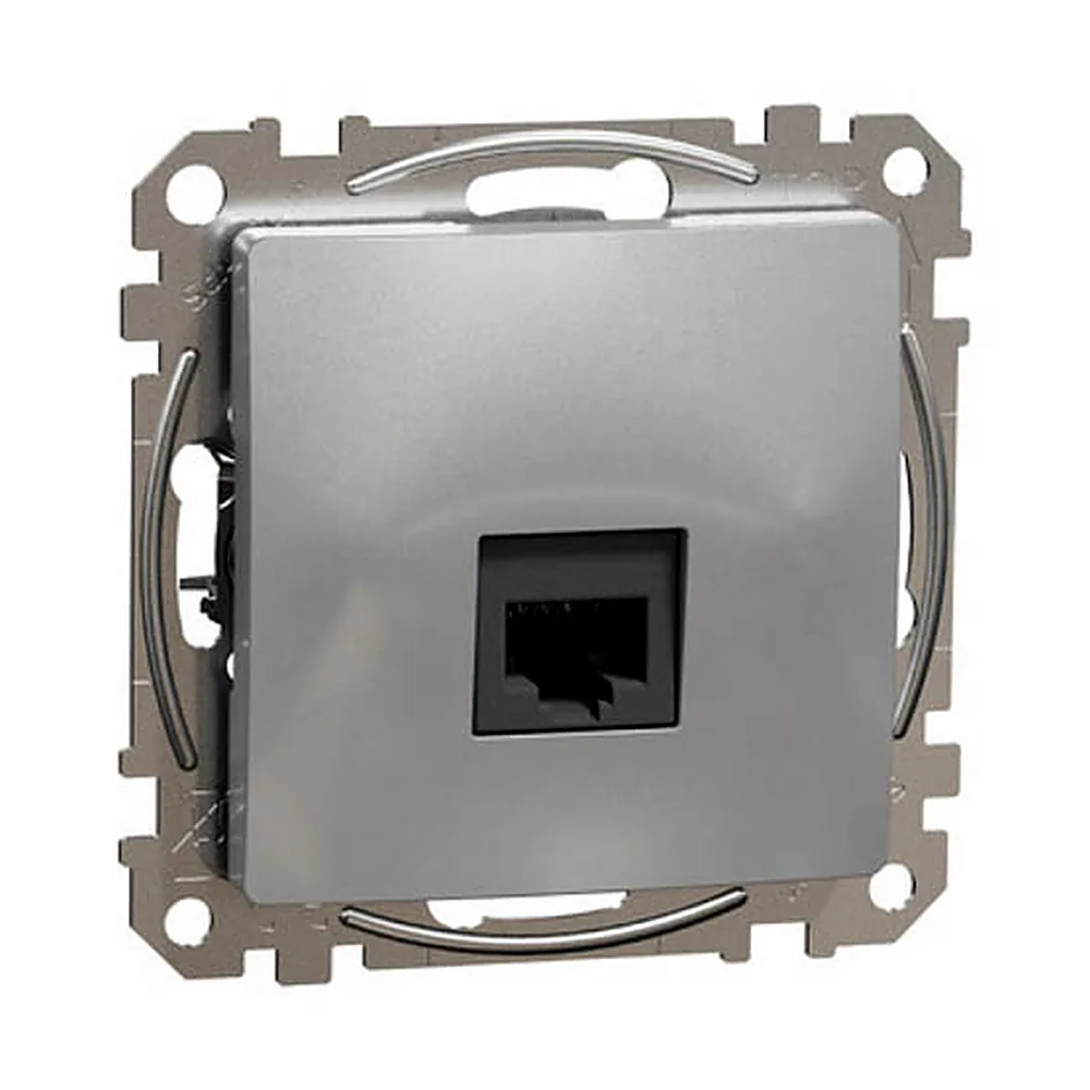 Одинарний роз'єм RJ45 CAT6 UTP Алюміній Sedna Design