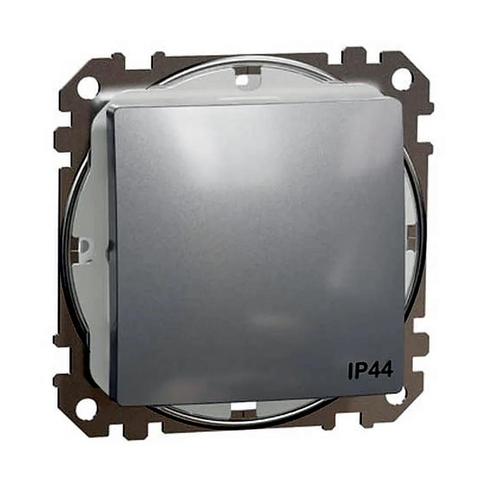 Перемикач 1-кл. IP44 SE Sedna Design алюміній