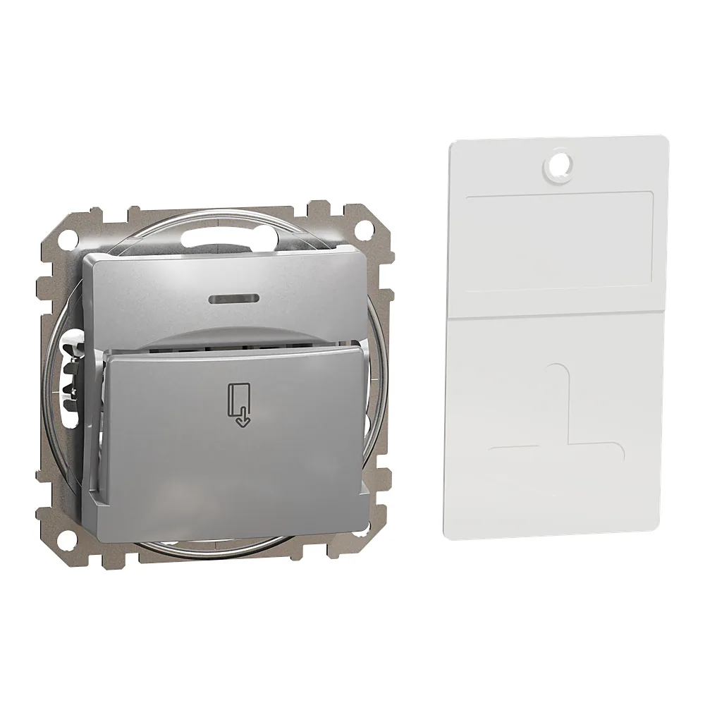 Картковий вимикач 10 А Sedna Design алюміній Schneider Electric SDD113121