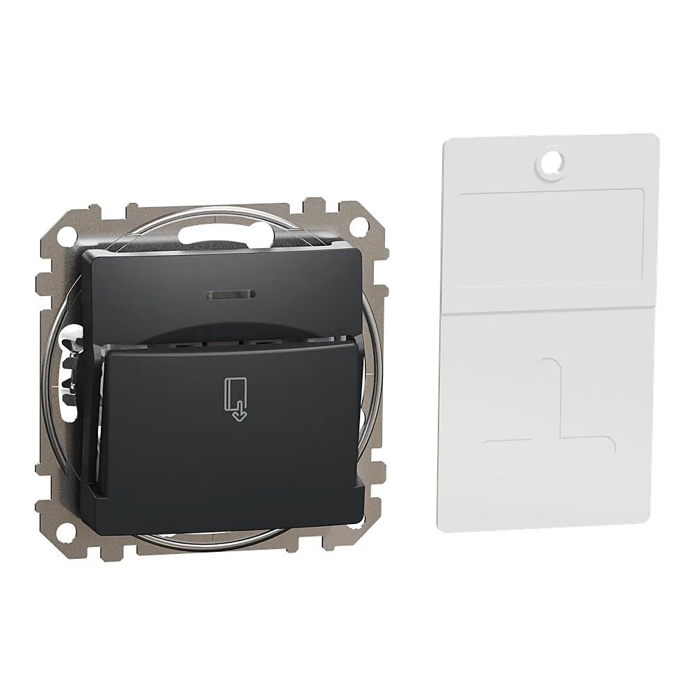 Картковий вимикач 10 А Sedna Design чорний Schneider Electric SDD114121