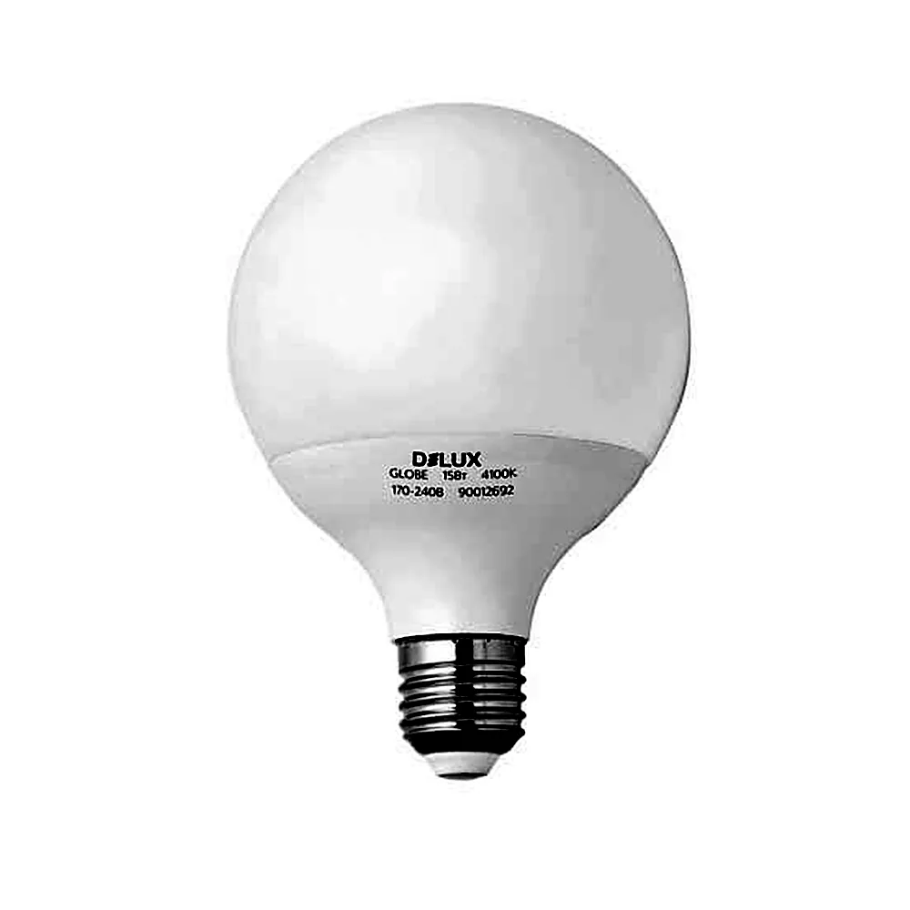 Світлодіод.лампа_DELUX_Globe G95 15w E27_4100K