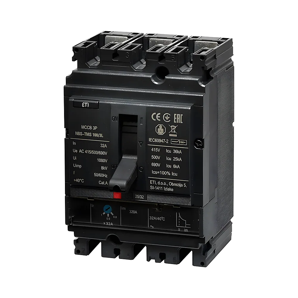 Автоматичний вимикач ETIBREAK NBS-TMS 100/3L 3P 32 А 36 кА ETI 4673002