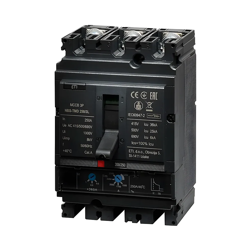 Автоматичний вимикач ETIBREAK NBS-TMD 250/3L 3P 250 А 36 кА ETI 4673072