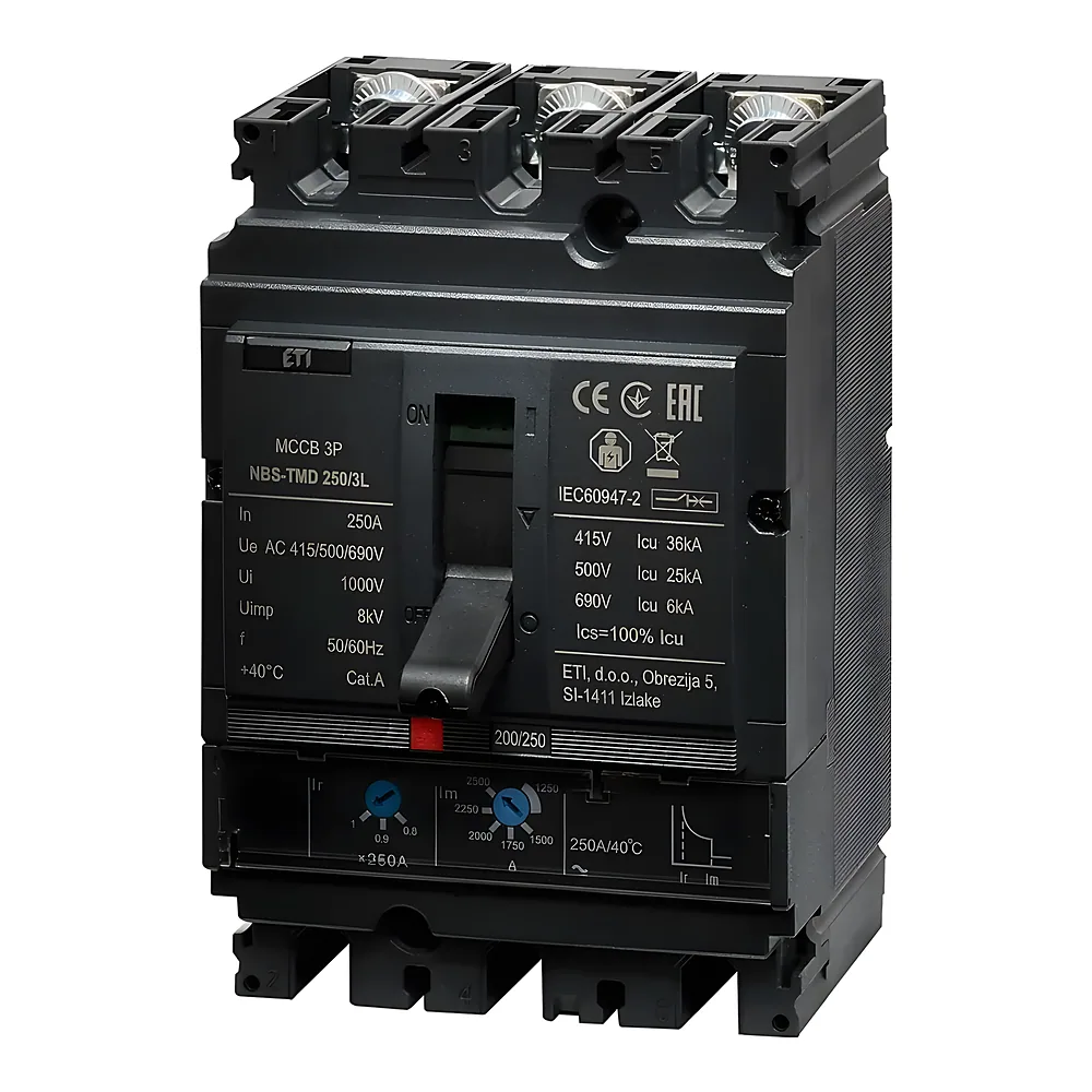 Автоматичний вимикач ETIBREAK NBS-TMD 250/3L 3P 250 А 36 кА ETI 4673072