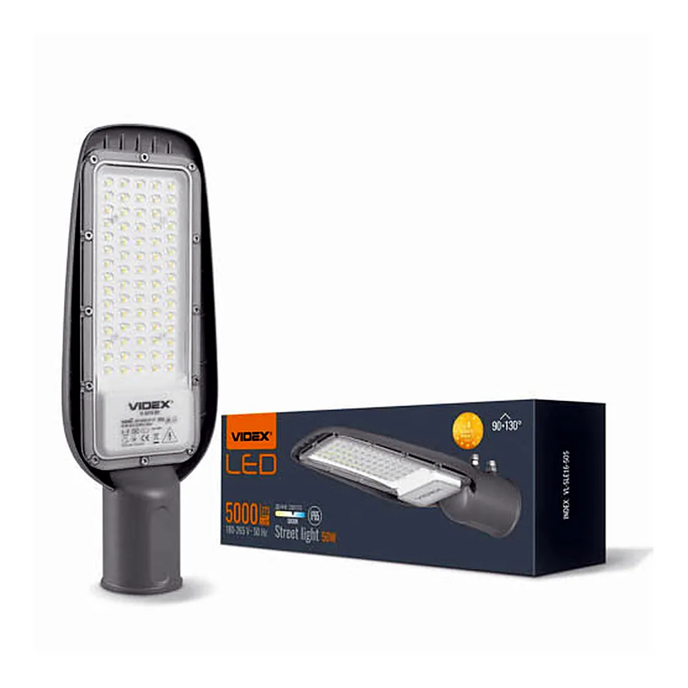 LED ліхтар вуличний VIDEX IP65 50W 5000Lm 5000K VL-SLE16-505