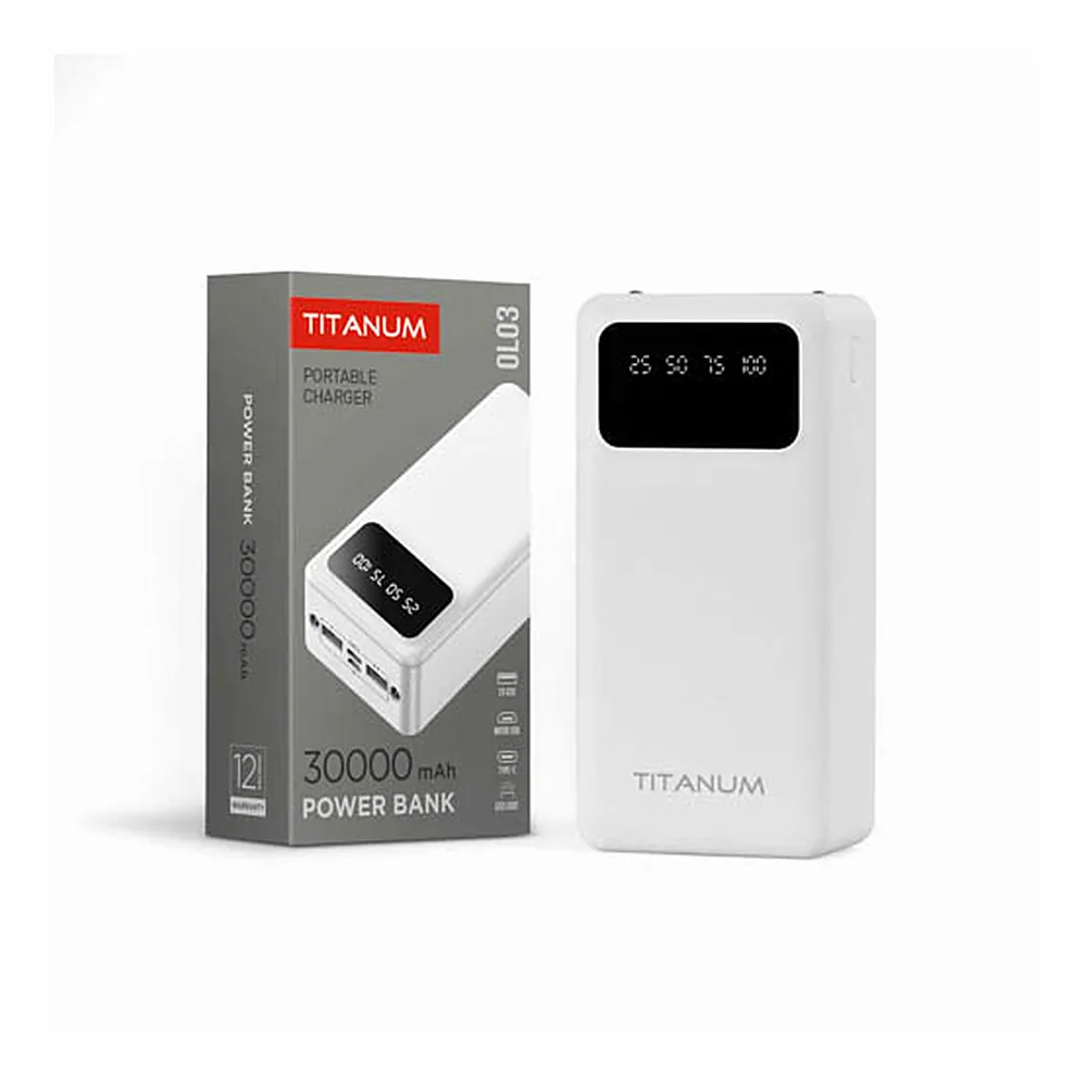 Повербанк 30000mAh TITANUM OL03 White