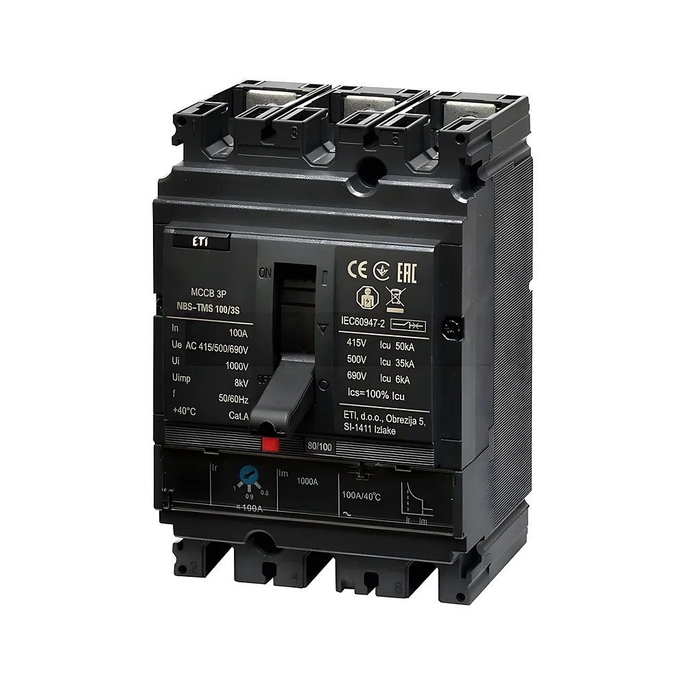 Автоматичний вимикач ETIBREAK NBS-TMS 100/3S 3P 100 А 50 кА ETI 4673027