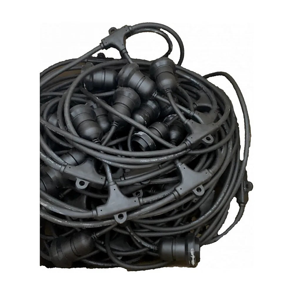 Гірлянда зовніш._DELUX_BELT LIGHT NEW 10,4m 13 патронов Е27_(без ламп) чорн IP65 EN_