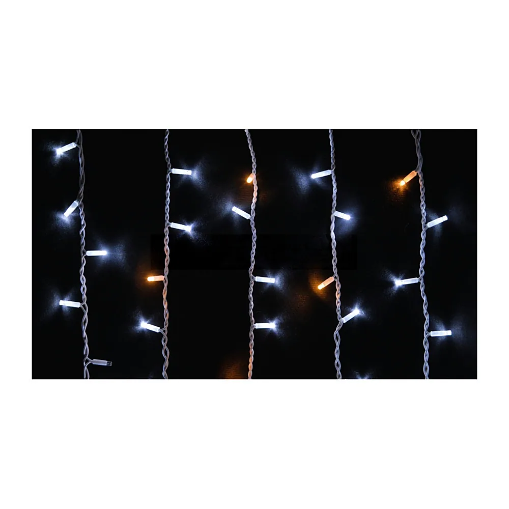 Гірлянда зовніш._DELUX_ICICLE_108LED (81Led+27Led Flash) 2x1m жовт flash біл/біл IP44 EN