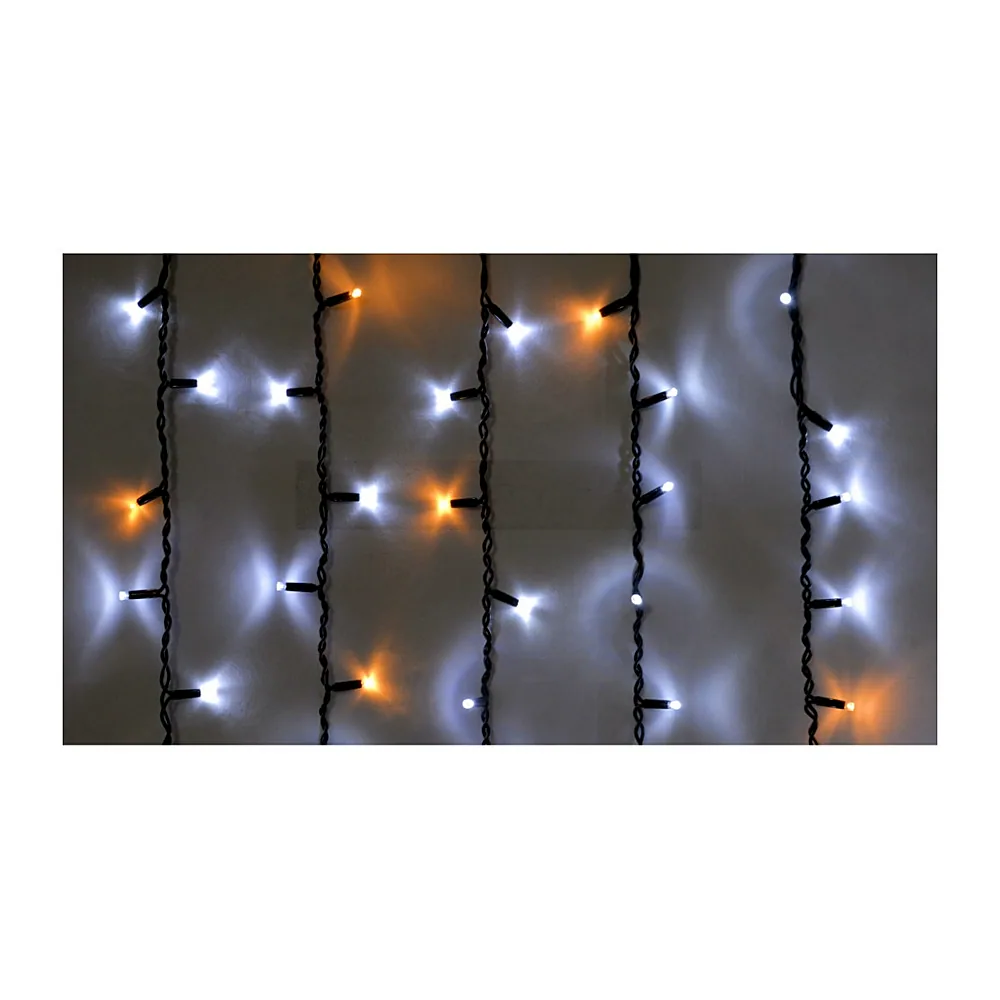 Гірлянда зовніш._DELUX_ICICLE_108LED (81Led+27Led Flash) 2x1m жовт flash біл/чорн IP44 EN