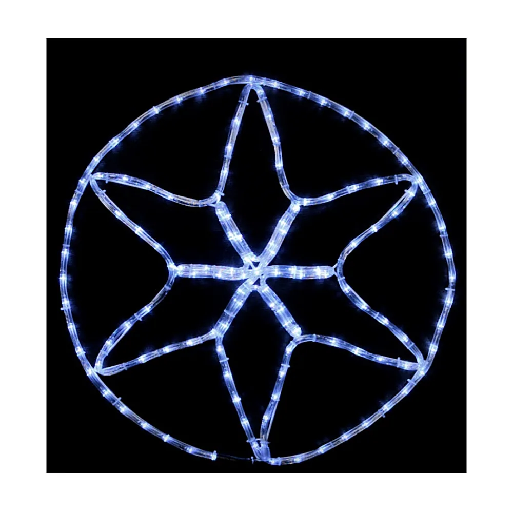 Гірлянда зовніш._DELUX_MOTIF_Star 6 кінц. 60*60см 13 flash білий IP44 EN