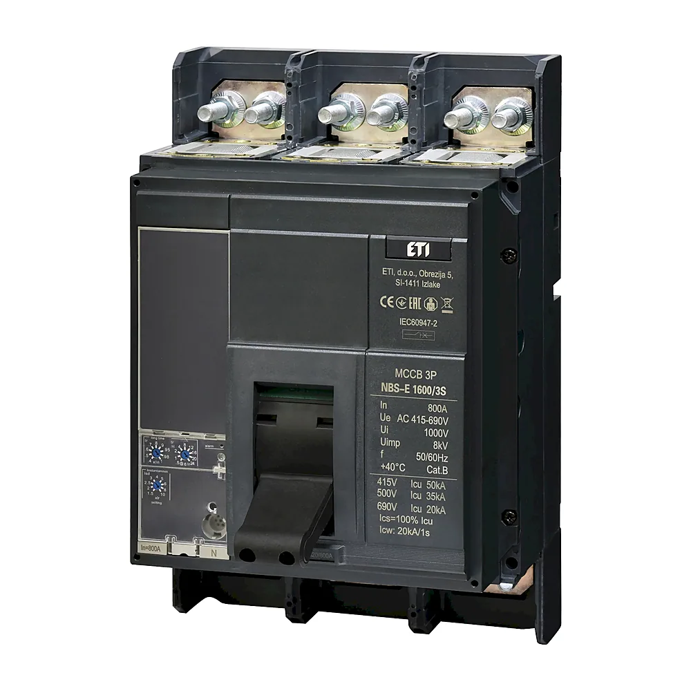 Авт. вимикач NBS-E 1600/3S 800A (50kA, (0.4-1)In/(1.5-10)Ir) 3P, ETI