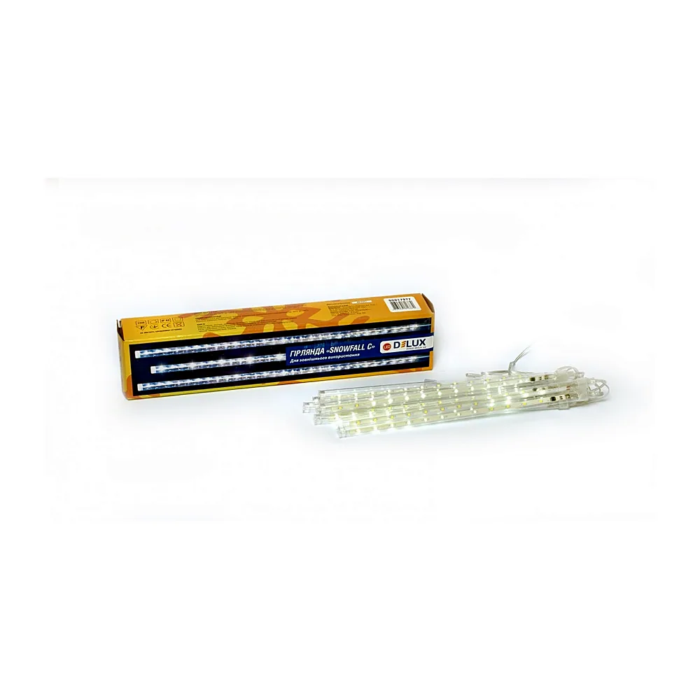Гірлянда зовніш._DELUX_SNOWFALL C 192LED_8*0,3m біл/проз. IP44 EN