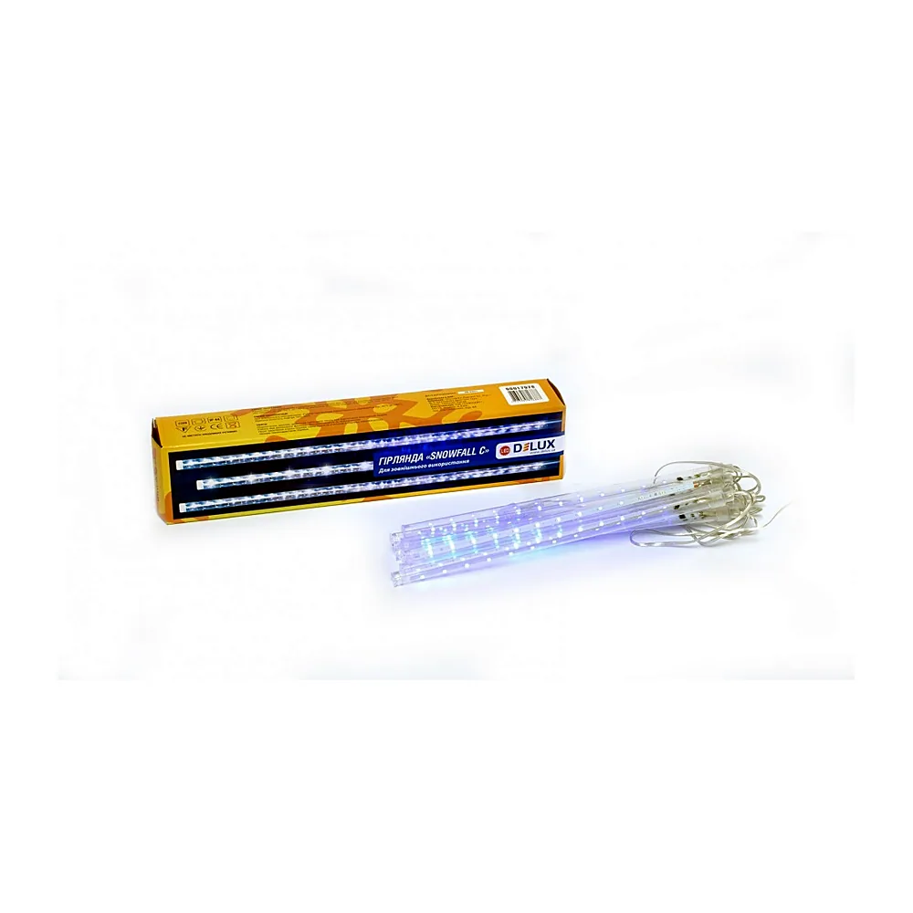 Гірлянда зовніш._DELUX_SNOWFALL C 192LED_8*0,3m син/проз. IP44 EN