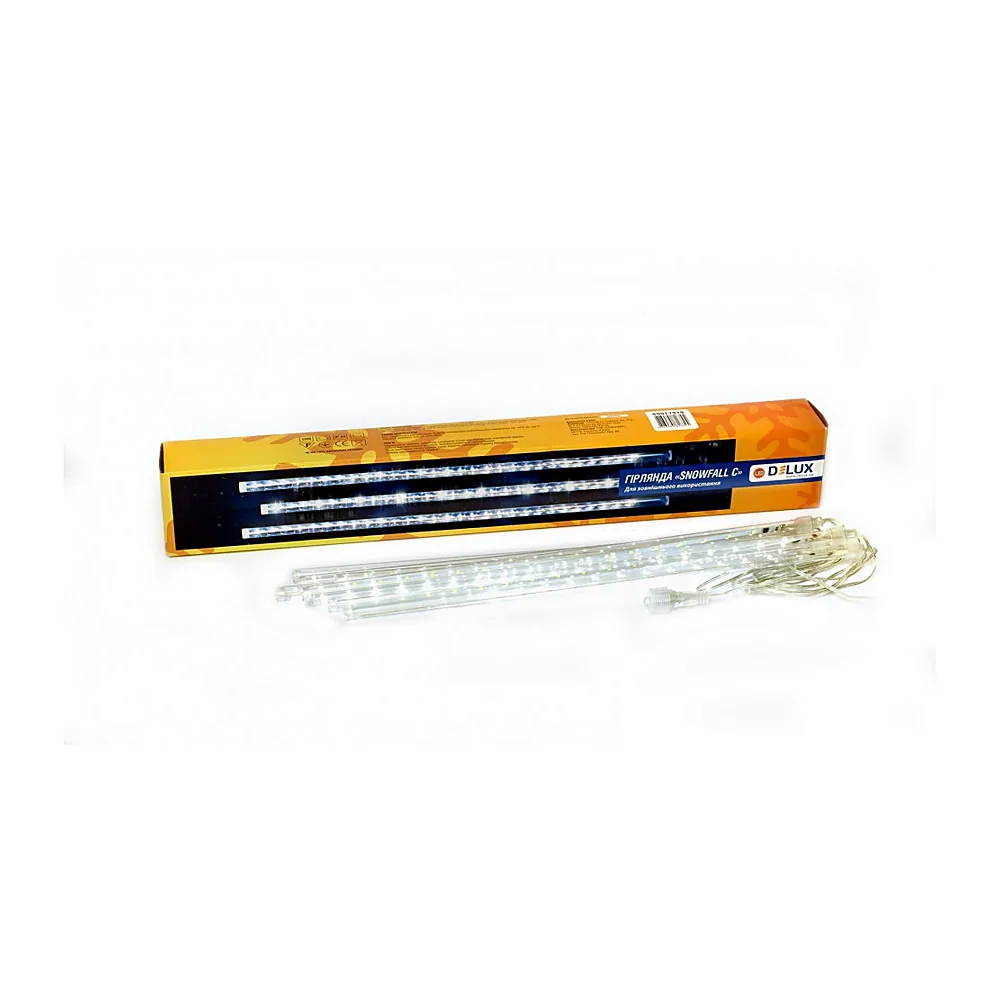Гірлянда зовніш._DELUX_SNOWFALL C 384LED_8*0,5m біл/проз. IP44 EN