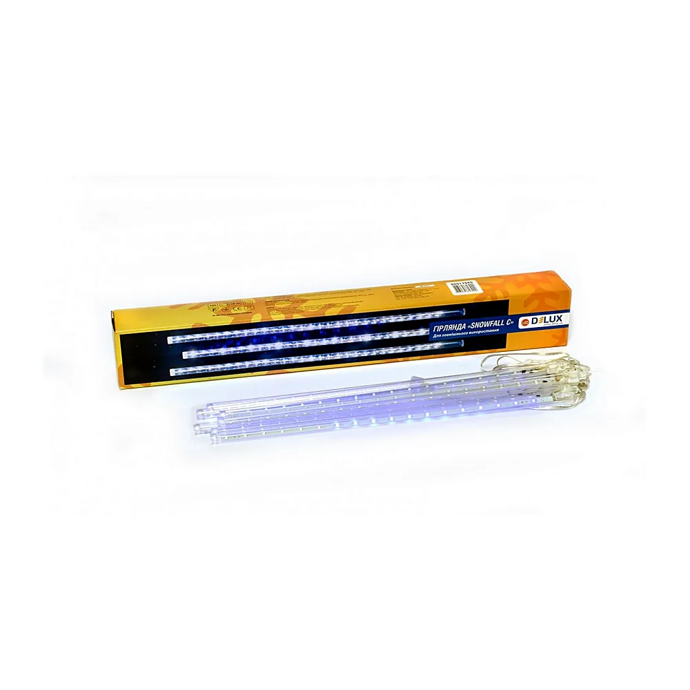 Гірлянда зовніш._DELUX_SNOWFALL C 384LED_8*0,5m син/проз. IP44 EN