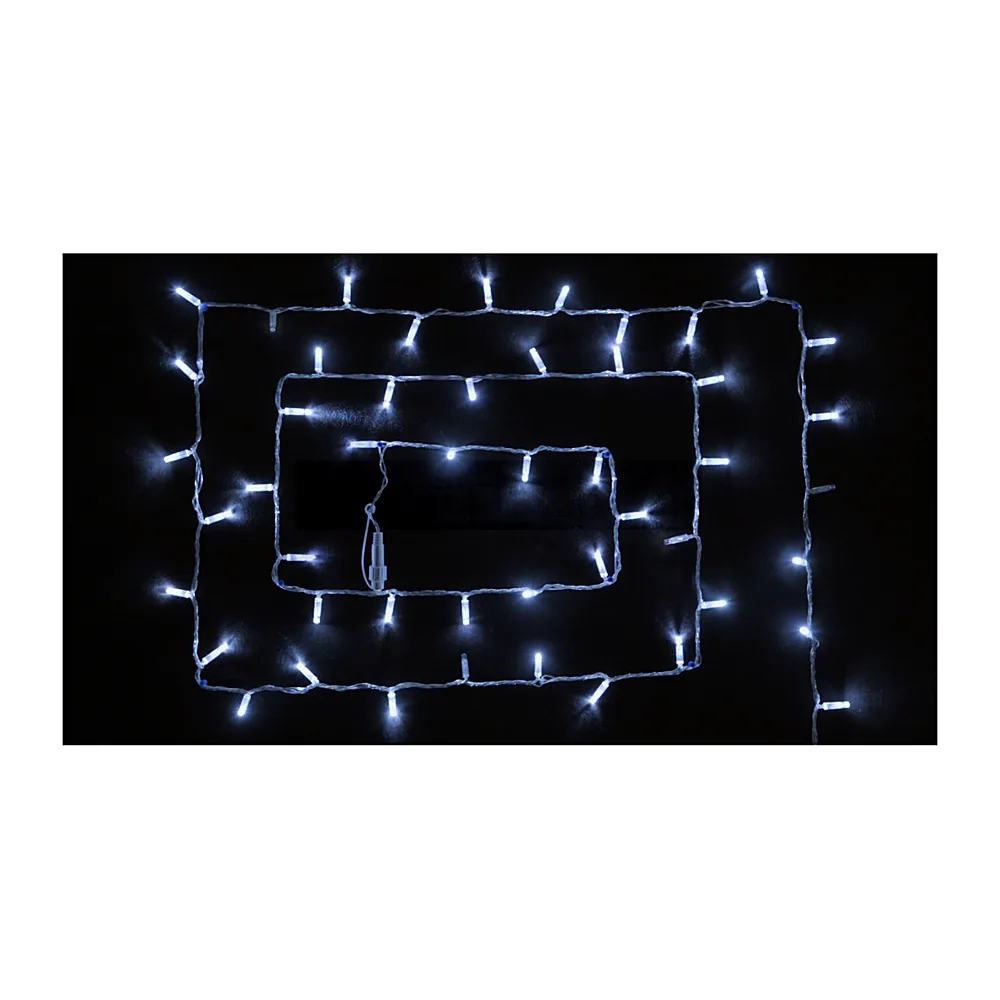 Гірлянда зовніш._DELUX_STRING_100LED (80Led+20Led Flash) 10m (2*5m) біл flash білий/проз IP44 EN