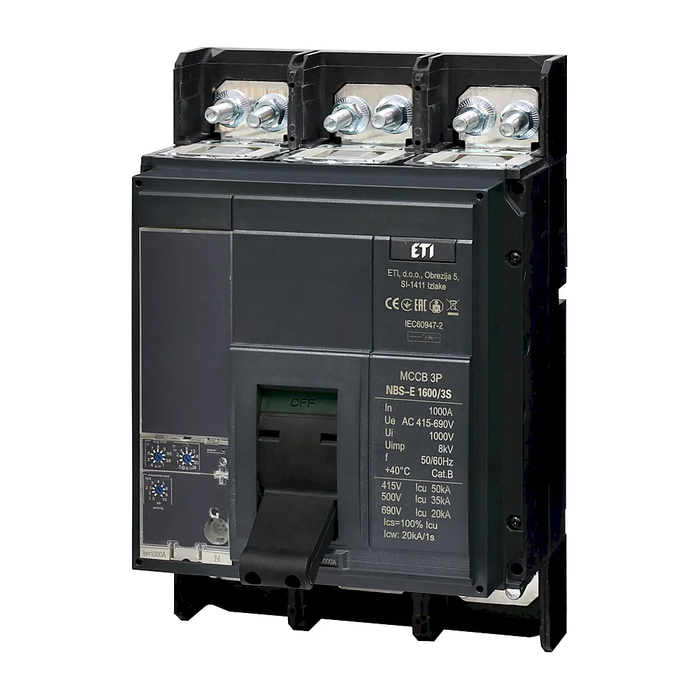 Авт. вимикач NBS-E 1600/3S 1000A (50kA, (0.4-1)In/(1.5-10)Ir) 3P, ETI