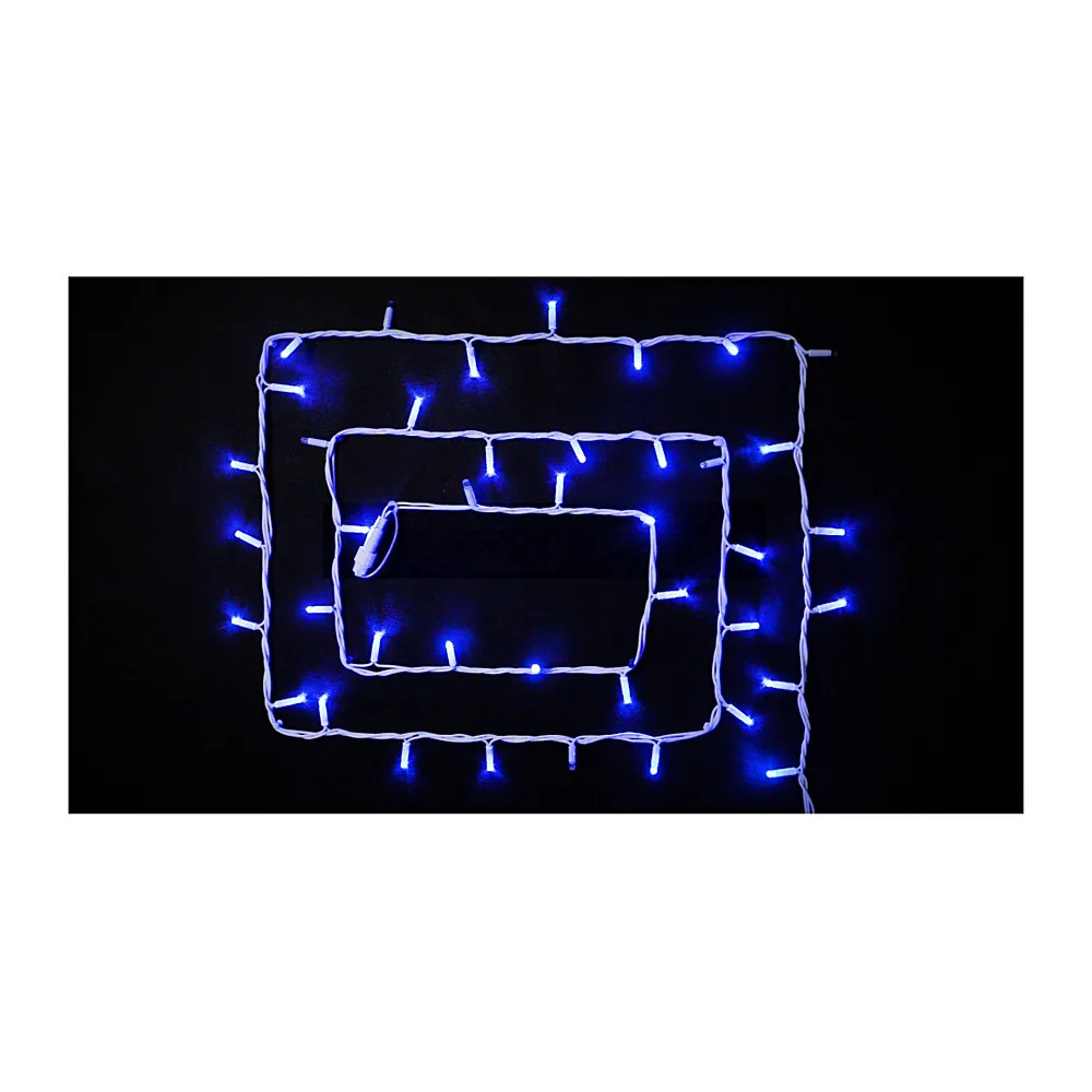Гірлянда зовніш._DELUX_STRING_100LED 10m (2*5m) 20 flash синій/біл IP44 EN