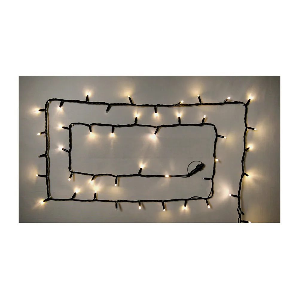 Гірлянда зовніш._DELUX_STRING_100LED 10m (2*5m) 20 flash тепл. білий/чорн IP44 EN_