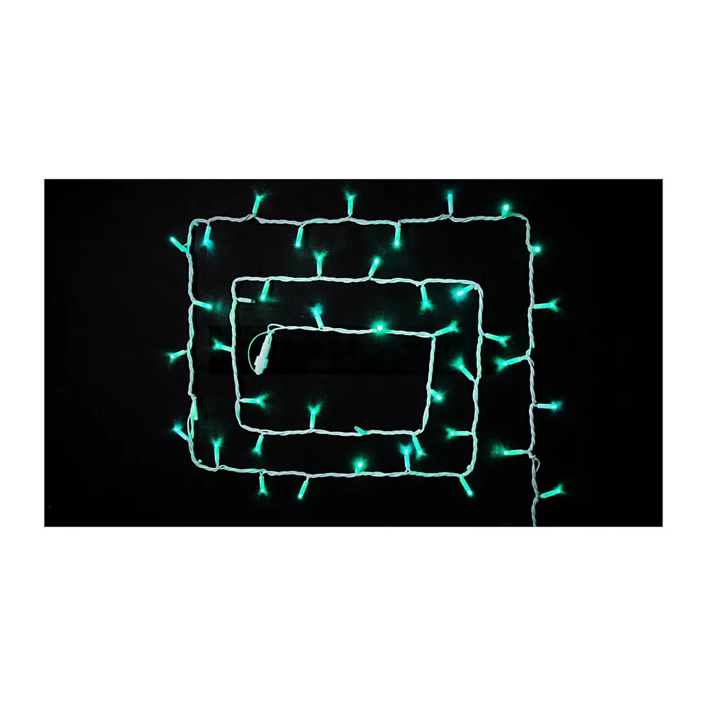 Гірлянда зовніш._DELUX_STRING_100LED 10m (2*5m) зелен/біл IP44 EN