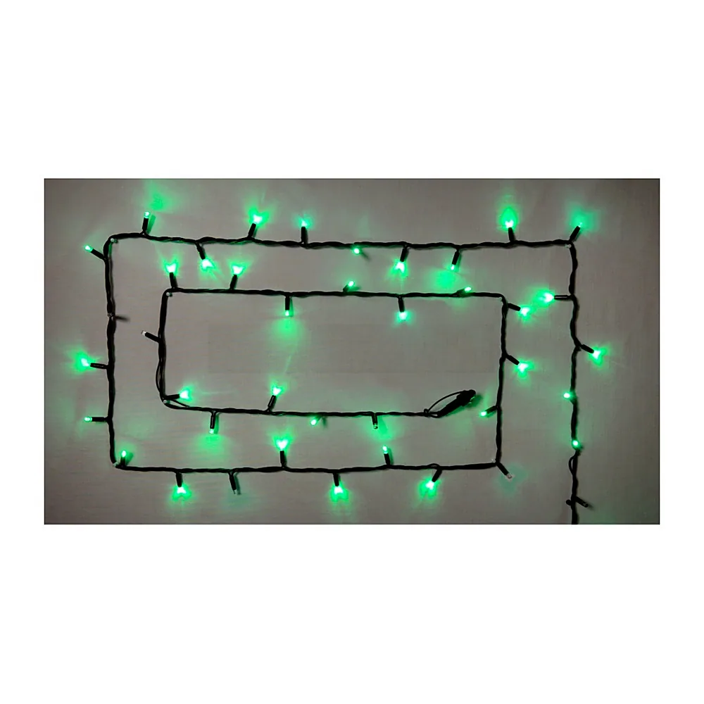 Гірлянда зовніш._DELUX_STRING_100LED 10m (2*5m) зелен/чорн IP44 EN