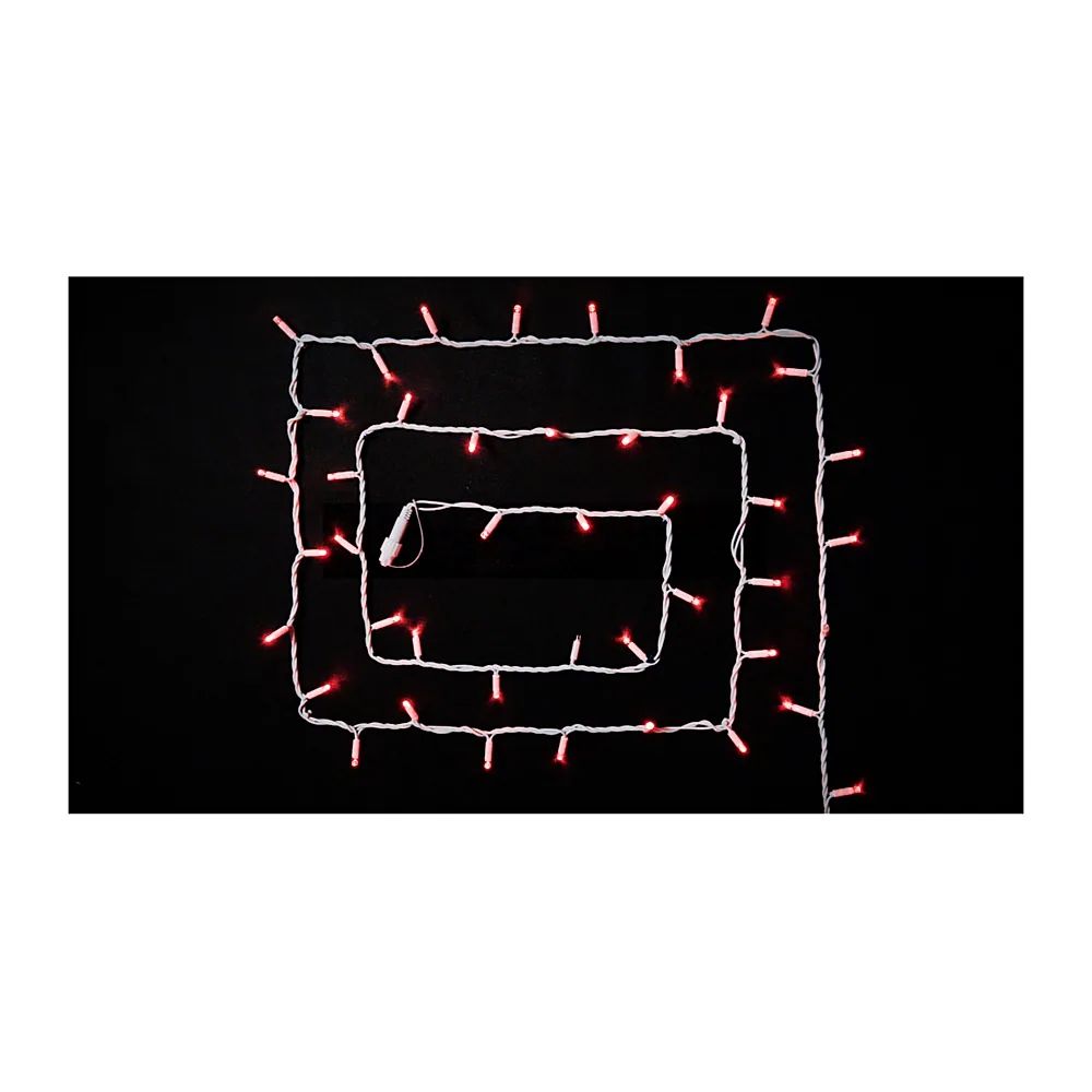 Гірлянда зовніш._DELUX_STRING_100LED 10m (2*5m) черв/біл IP44 EN