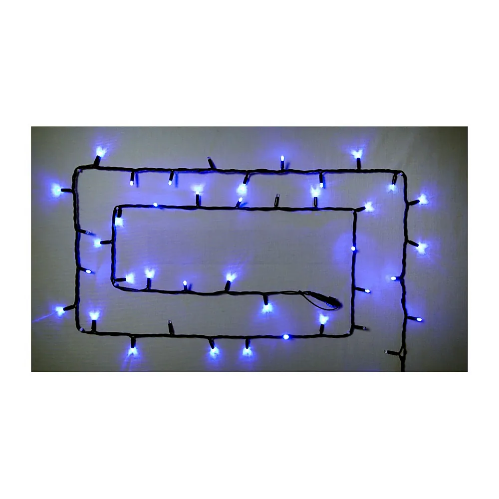 Гірлянда зовніш._DELUX_STRING_100LED 10m (2*5m) синій/чорн IP44 EN