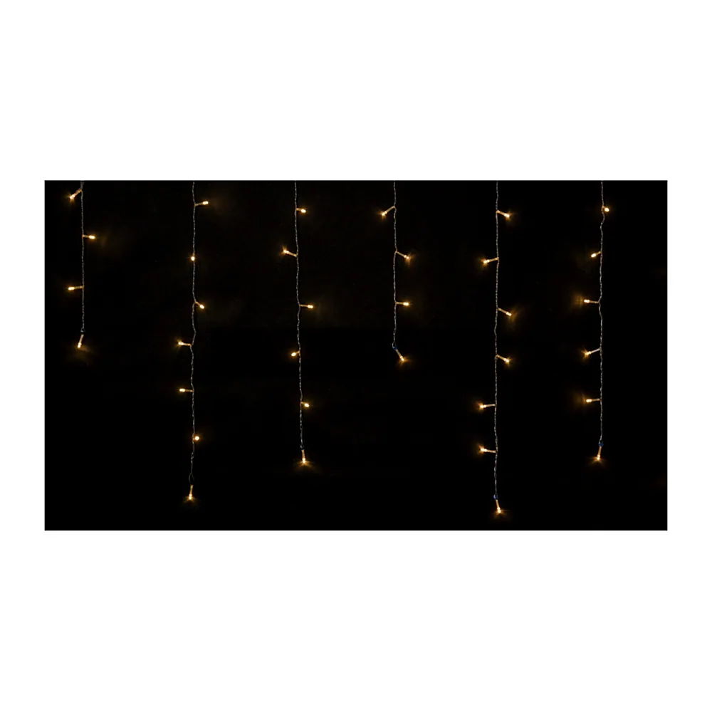 Гірлянда внутр._DELUX_ICICLE С_100LED 3,2х0,7m тепл.біл/проз IP20