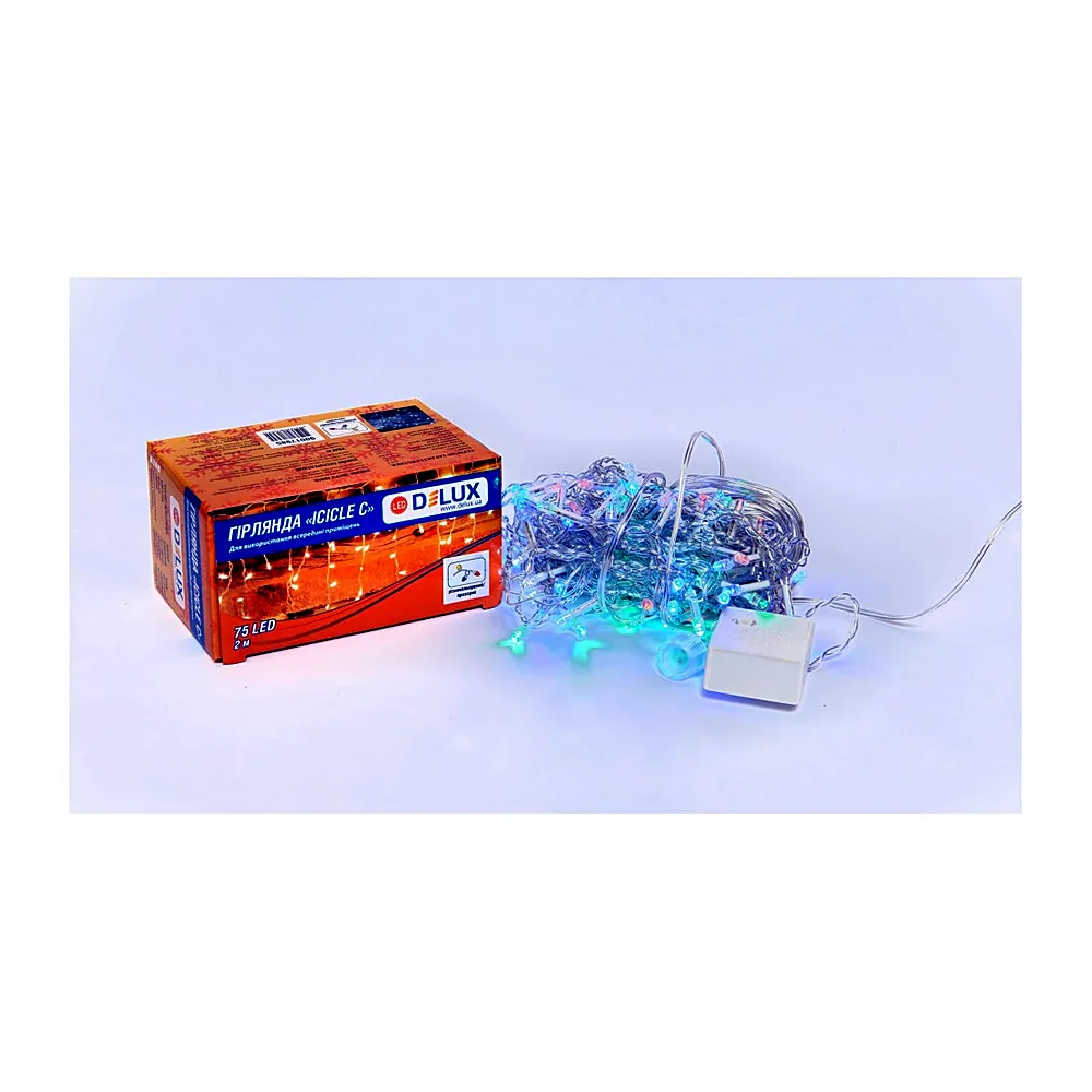 Гірлянда внутр._DELUX_ICICLE С_75LED 2х0,7m мулт/проз IP20