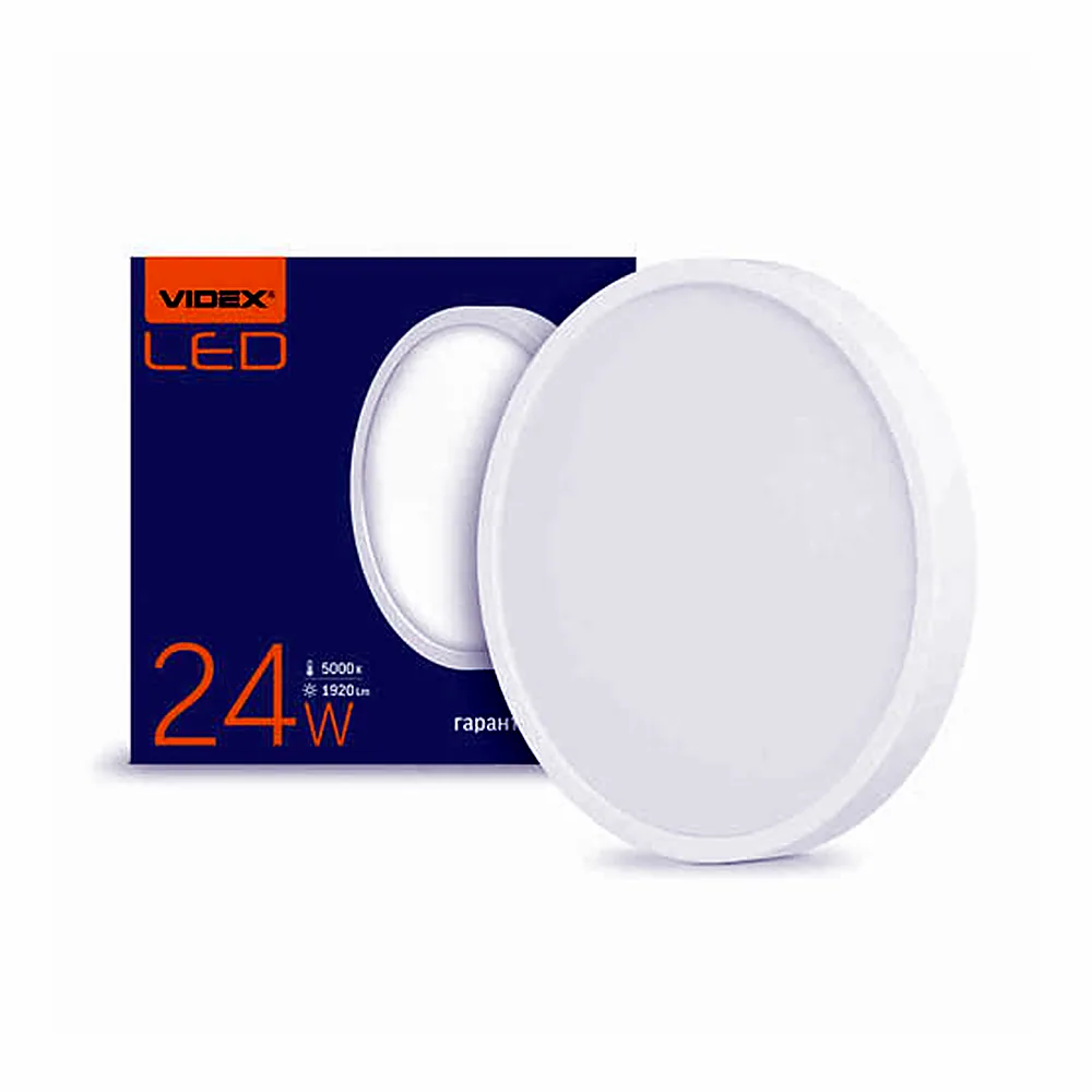 LED світильник круглий накладний VIDEX 24W 5000K VL-DLRS-245