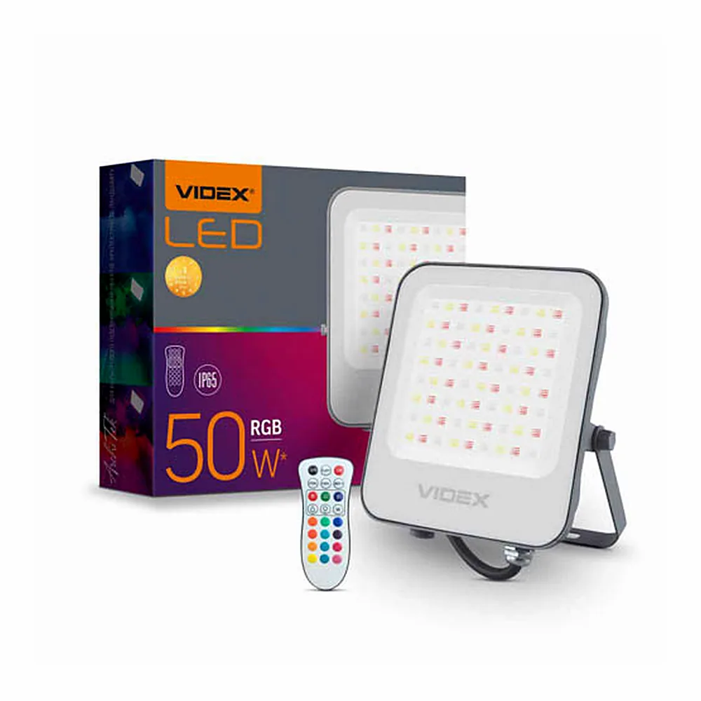 LED прожектор VIDEX 50W RGB 220V