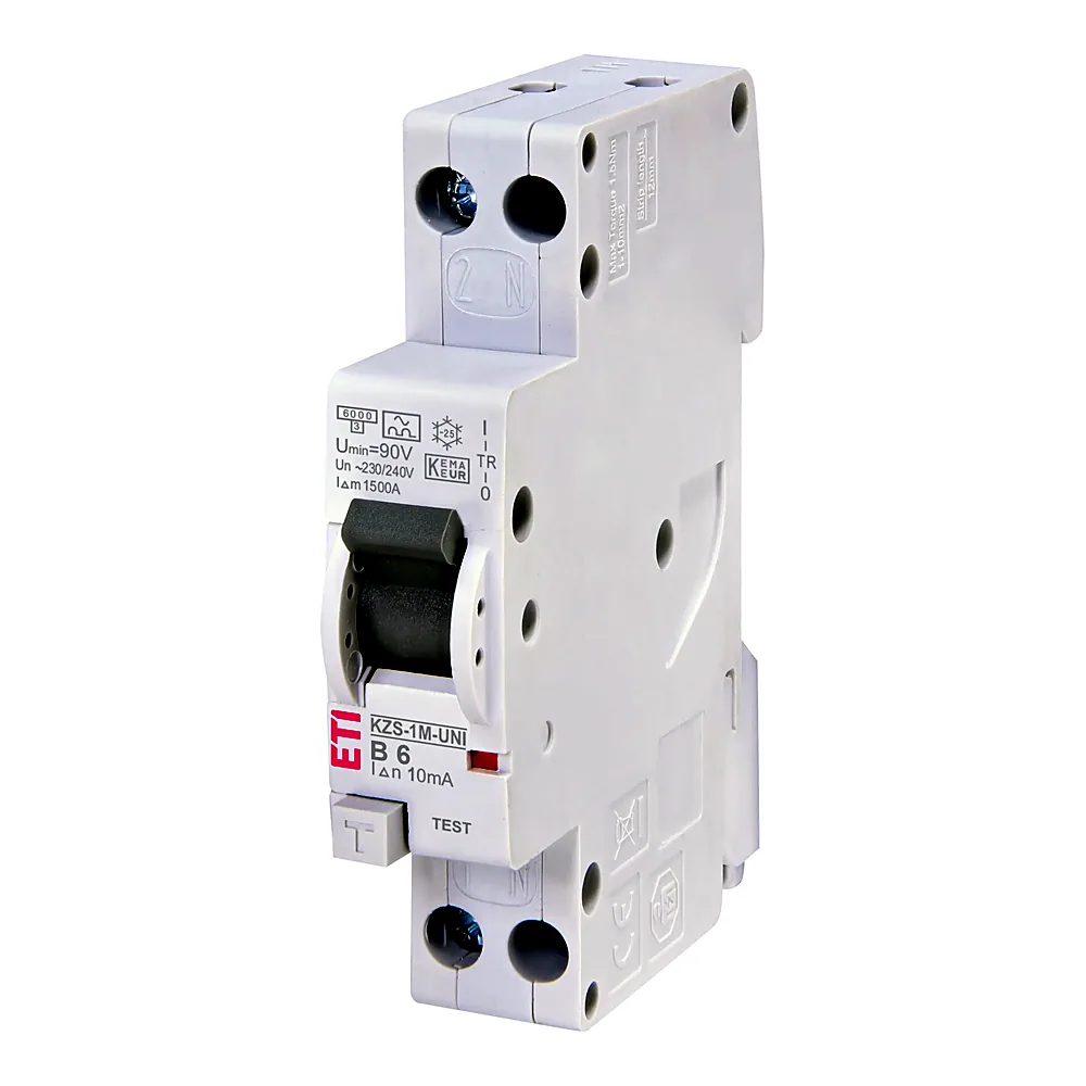 Диф. автоматичний вимикач KZS-1M UNI B 6/0,01 тип A (6kA) (універс. підключення)
